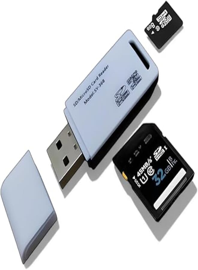 Reader USB 2.0 Memory Card Reader, High Speed 480Mbps Multi-Card Compatible, Supports SD TF MiniSD M2 MS MMC XD Cards, Multicolor